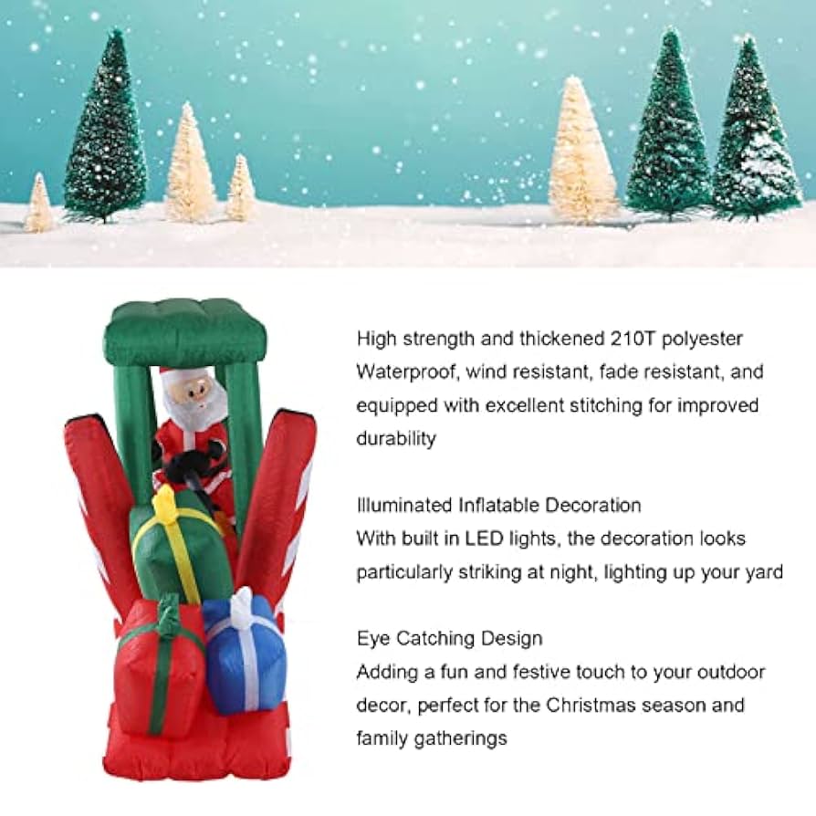Amazon.com: 6.56ft Thanksgiving Inflatable Santa on Forklift